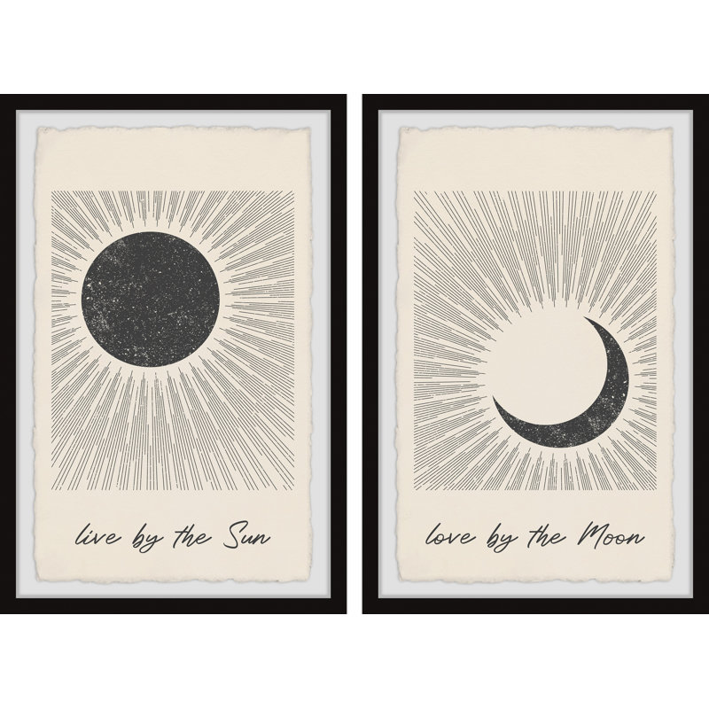 Theophanes Live By The Sun by Marmont Hill - 2 Piece Single Picture Frame Print Set, 30cm H x 20cm W x 3.81cm D