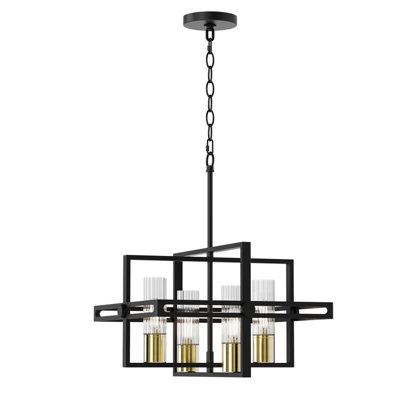 Anston 4-Light 15.25” Wide Chandelier Light with Clear Glass