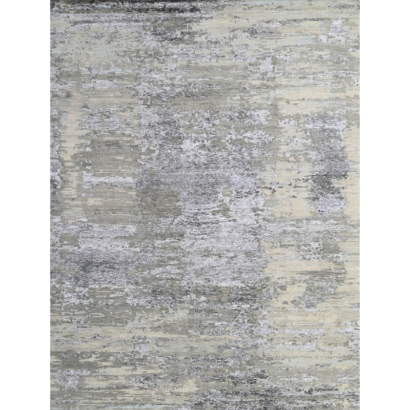 Tapis rectangulaire gris / gris anthracite, Rectangle 8 pi x 10 pi