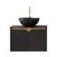 Meuble-lavabo mural 24 po avec lavabo, portes doubles en sergé et garniture en métal pour rangement moderne