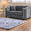Ensemble de canapés compressibles, Chesterfield 5 places en velours gris pour la maison