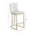 Bar Stools Set of 2 Counter Height 26" Bar Stools with Back, Velvet Kitchen Stools-8427239
