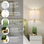 Ensemble de 2 lampes de table vertes avec ports USB A + C