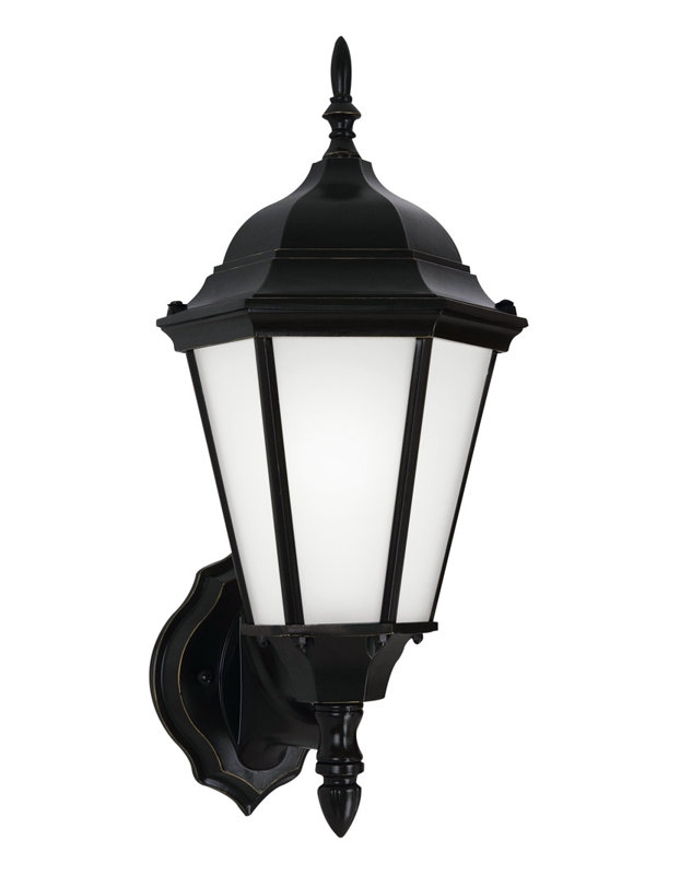 Bakersville One Light Outdoor Wall Lantern from Generation Lighting , Black, Yes