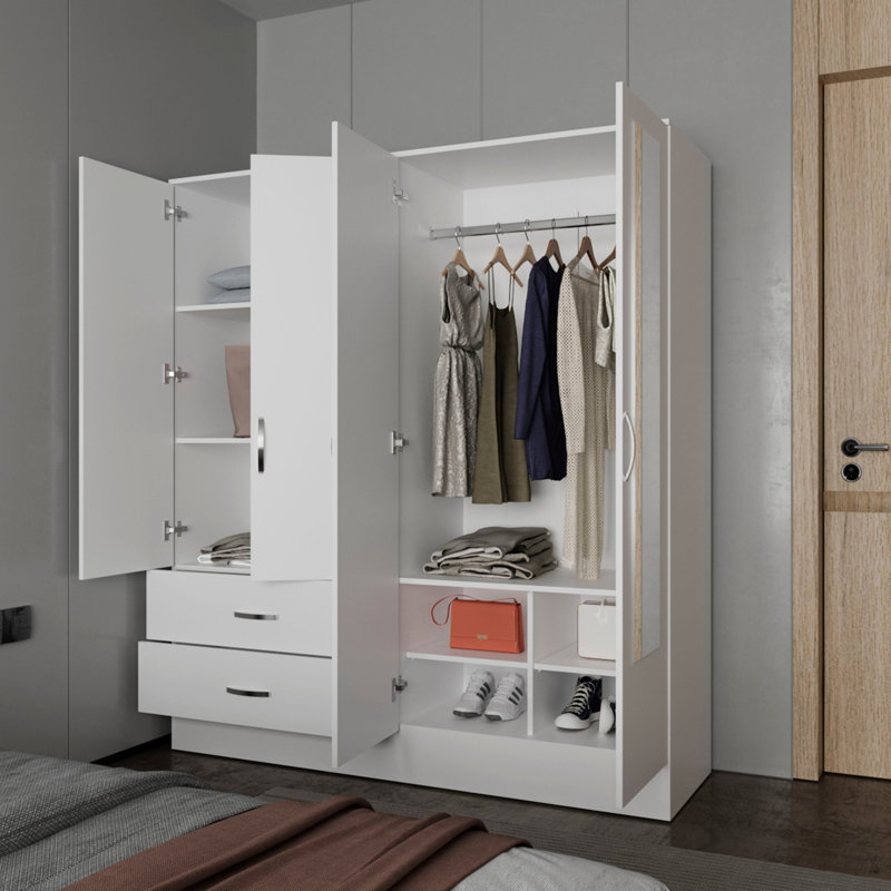 Rangement moderne avec 2 miroirs