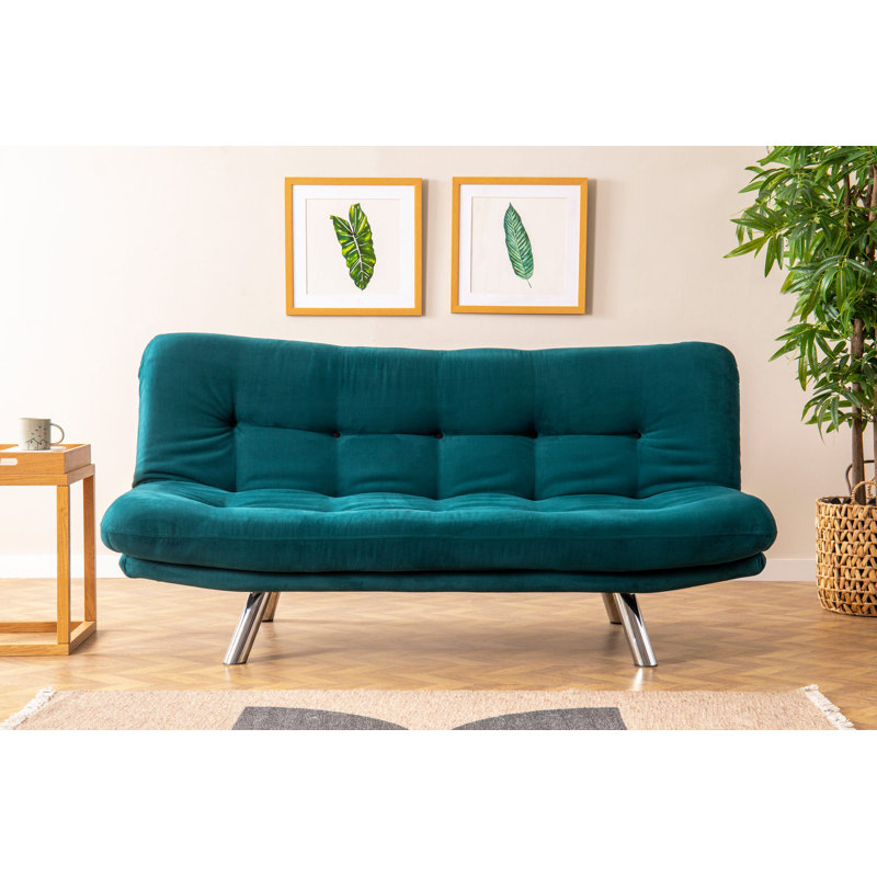 Crestside 68.9" Wide Tight Back Convertible Sofa, Petrol Green