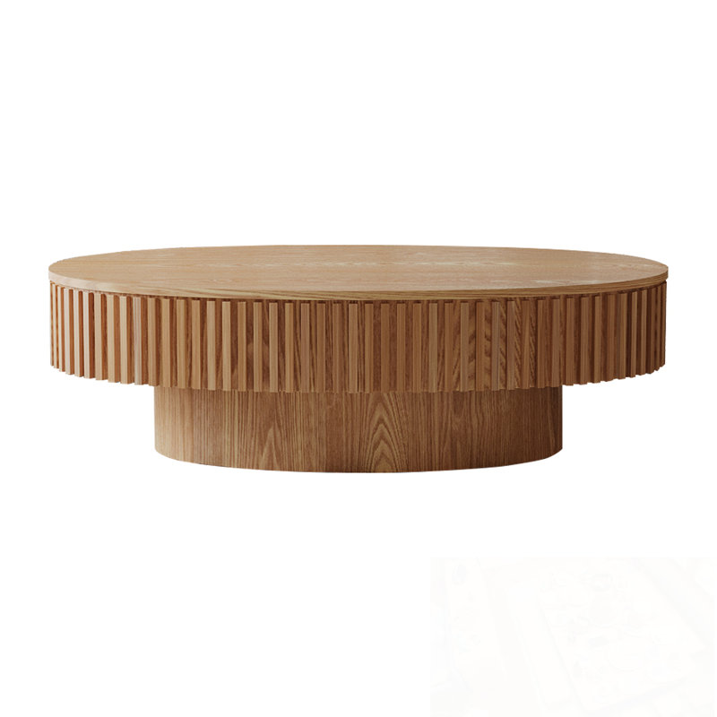 Rangement ovale avec couvercle basculant Hoerner, Naturel
