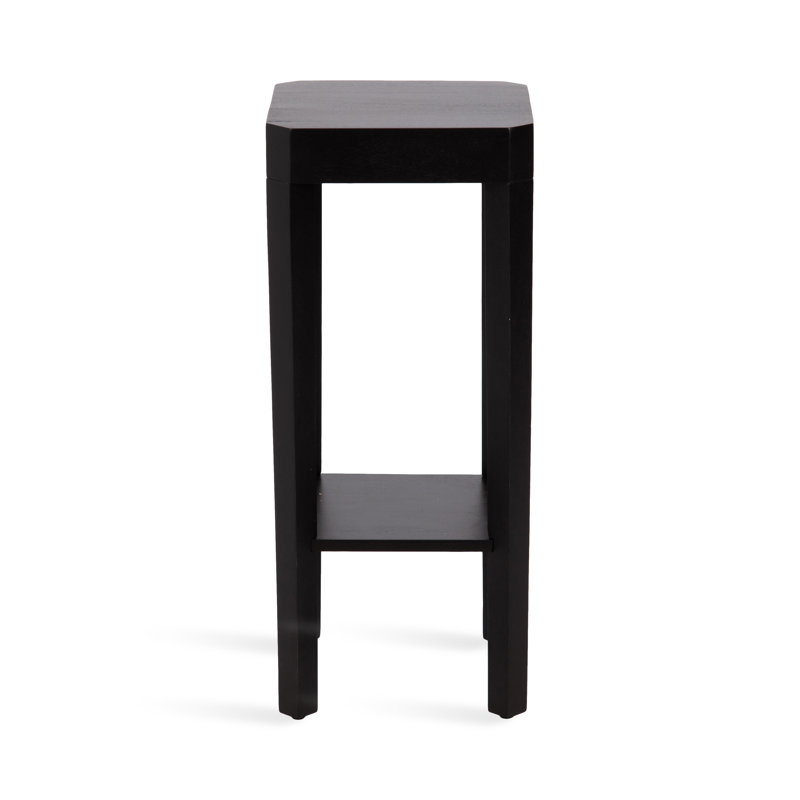 Avaria Square Tiered Wood Drink Table, Black