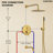 10-Inch High-Pressure Rainfall Shower System, Tub Faucet Set with Pressure Balanced Valve-73468189