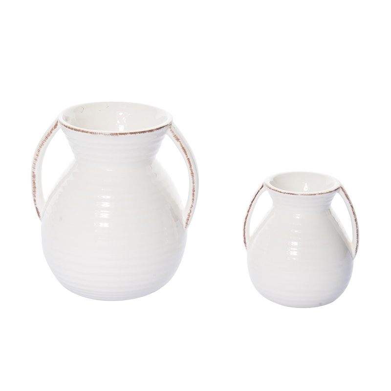 Ensemble de 2 vases Gracie Oaks Dolomite