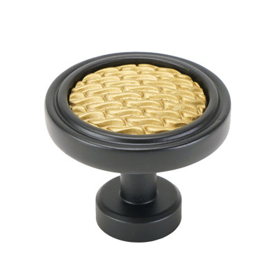 Spectra Waves knob in gold finish