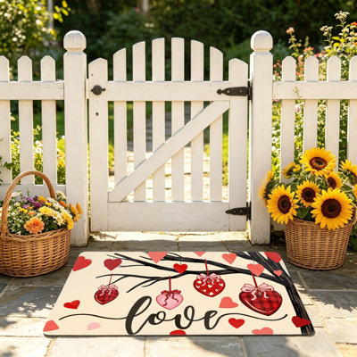 Tapis rouge pour porte d'entrée 24 "x 36"