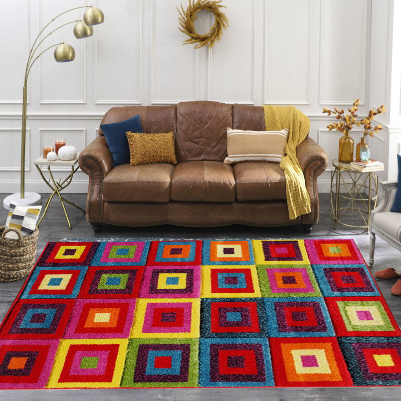 Leonarda Geometric Indoor / Outdoor Area Rug, Rectangle 120 x 170cm