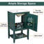Meuble-lavabo de 20 po avec lavabo, armoire de salle de bain avec porte à fermeture douce, support de rangement et tablette ouverte-1657060437