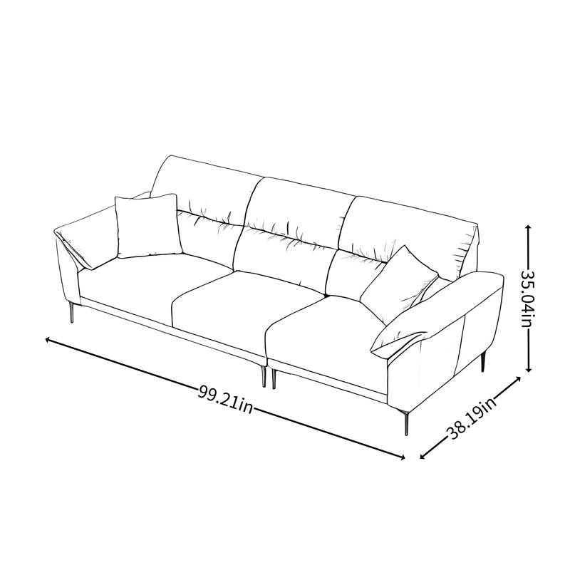 Modern Tech - fabric Elephant Ear Sofa