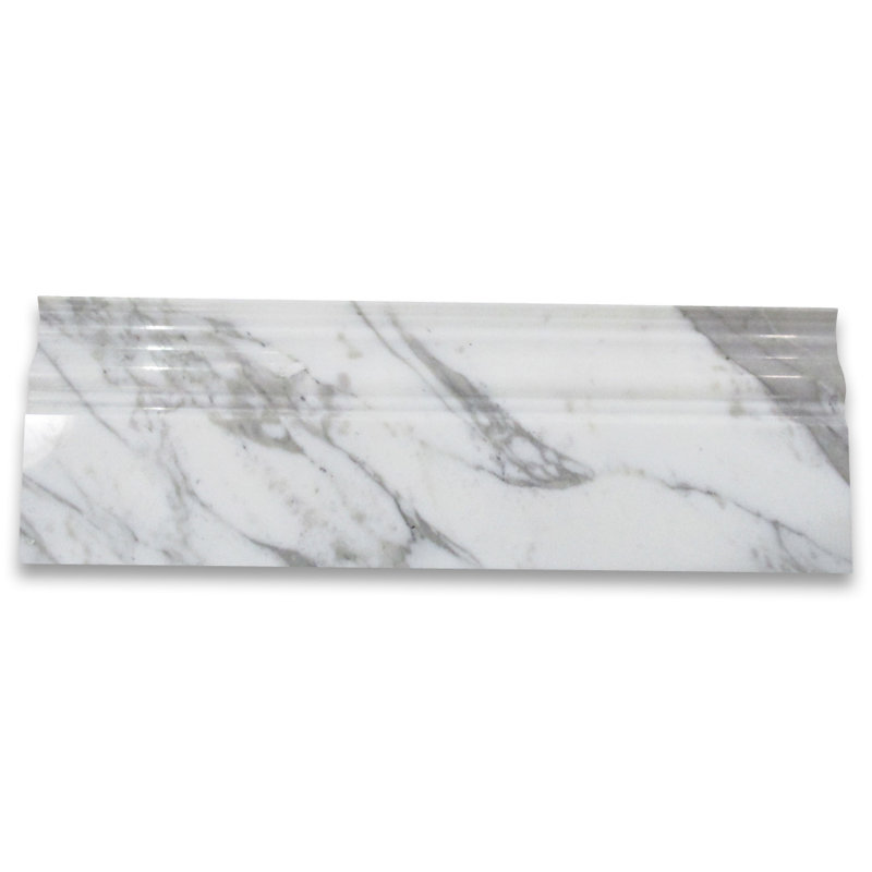 12" x 4" Polished Marble Trim Kits in Gray