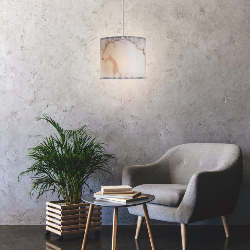 18cm H Plastic Drum Pendant Shade