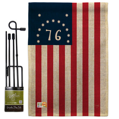 Double Sided 18.5'' H x 13'' W Polyester Flag Set