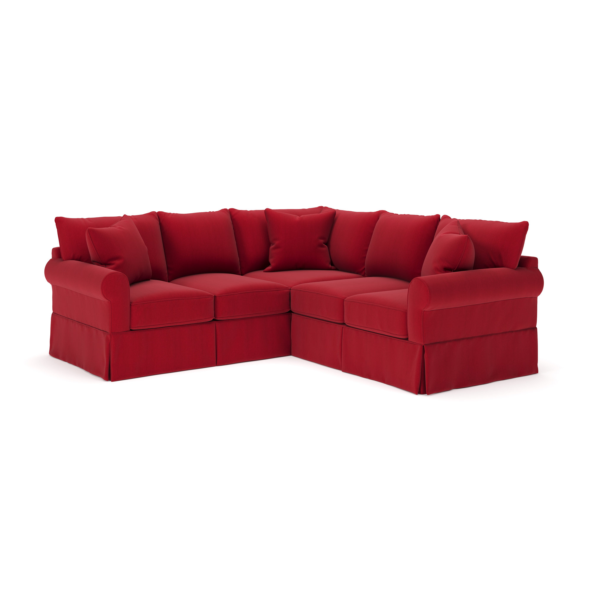 Amari Upholstered Sectional, Left Hand Facing, Bayou Flame Canvas