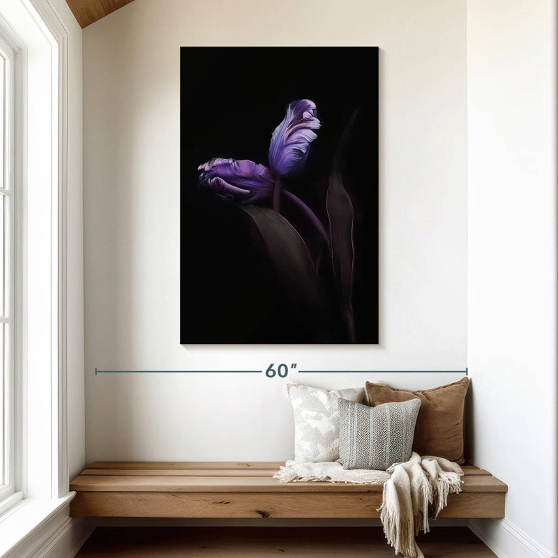 Harnek Violet Flower Buds, 48" H x 32" W