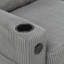 Gray 3, rangement, repose-pieds, porto, conception américaine, canapé modulaire traditionnel à assise mi-moelleuse avec revêtement en lin, chargement, porte-gobelets porte-revues - structure en bois de pin