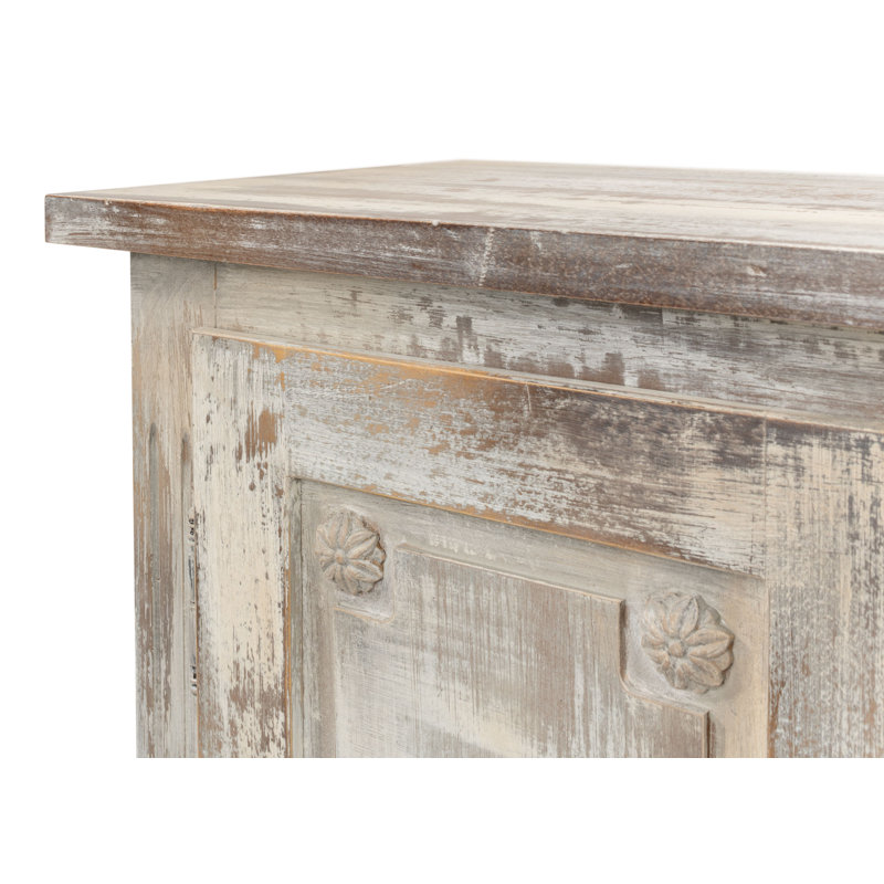 Pagnano 96'' W Solid Wood Sideboard, Gray