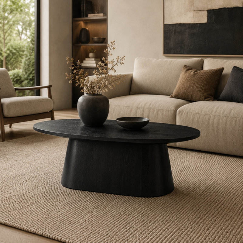 Table basse de 47,2 po Caston, Noir