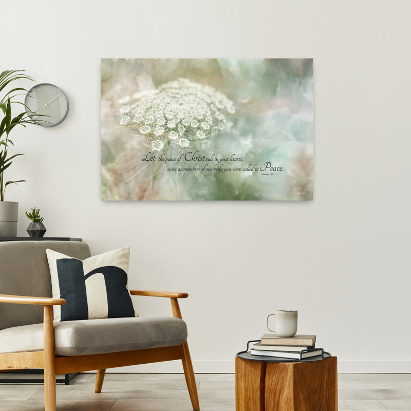 La paix du Christ, art floral contemporain, H 24 po x l 36 po