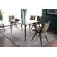 Eatons 80 cm Square Faux Marble Top Dining Table with Stainless Steel Base