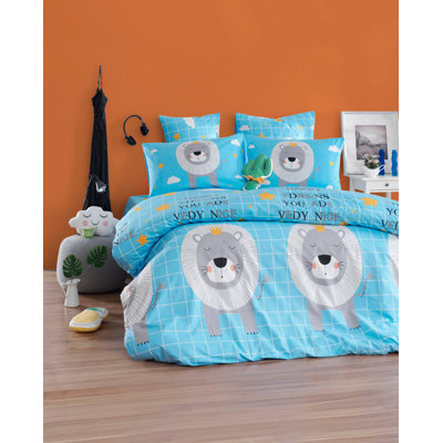 Jakaleb Cotton Wildlife Duvet Cover Set with Pillowcases