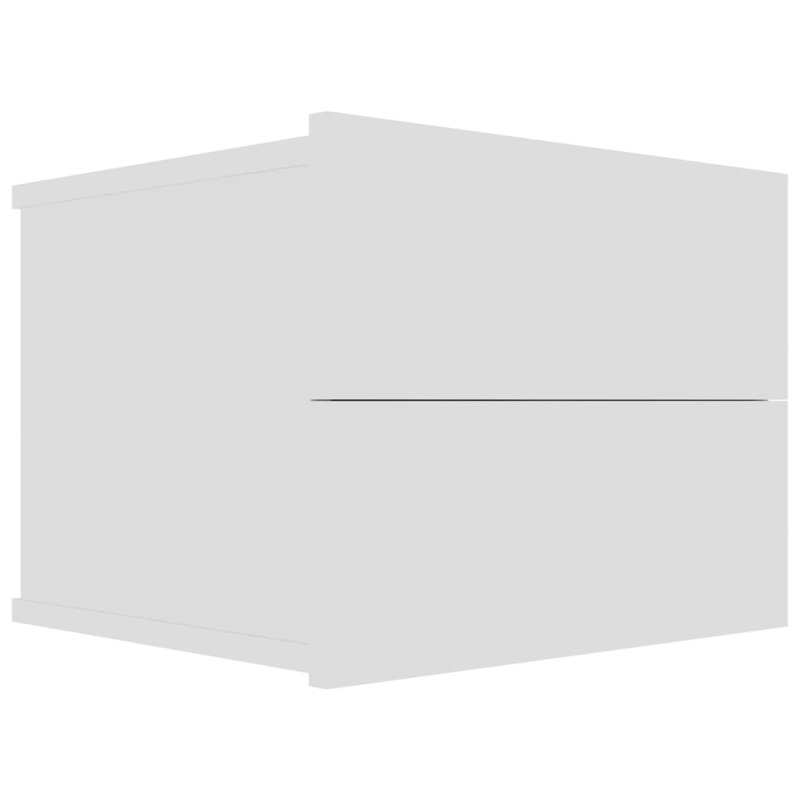 40cm W Bedside Table, White