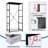 4 Drawer Dresser for Bedroom, Narrow Chest of Drawers, Wooden Top and Study Iron Frame 18"x37.5"-(WxH)