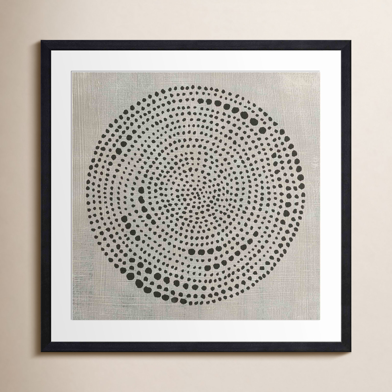 Mythos I Painting by Chariklia Zarris, Black Single Picture Frame with Mat, 20" H x 20" W
