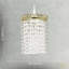 Polished Gold Crown Pendant Light Shade With Strings Of Clear Beads By 