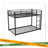 Metal Bunk Bed, Low Bunk Bed with Ladder-2093228766-2093228739
