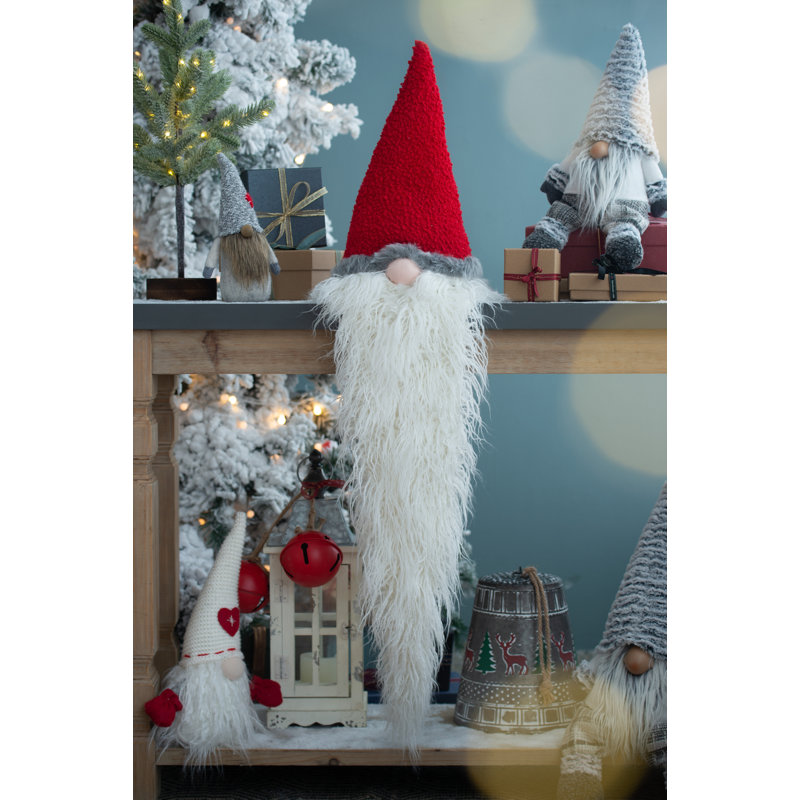 Tête de GNOME avec longue barbe, H 51,2 po x l 11 po x P 7,9 po