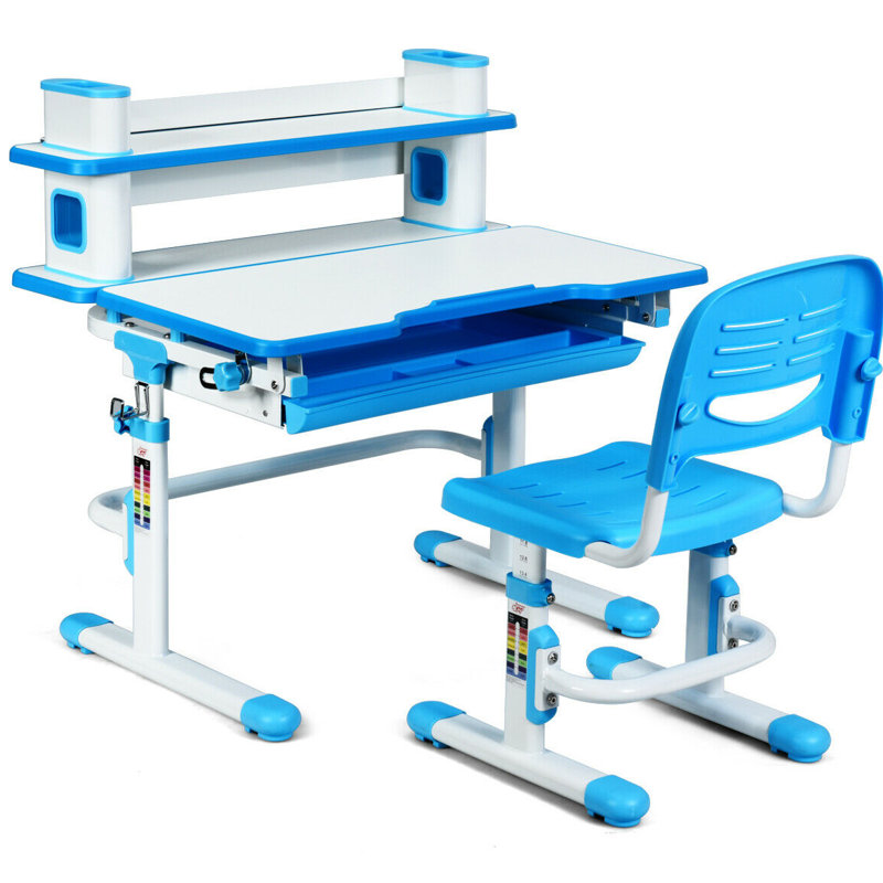 Ensemble de bureau d'art 23,5 po Mcglade, Bleu / blanc
