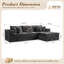 Fontanez Compression Packed 2 - Piece Corduroy Boneless Sectional - No Assembly Required-1432138047-1432138044