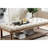 Rustic Style Bench With Bottom Open Storage And Button Tufted, Beige
