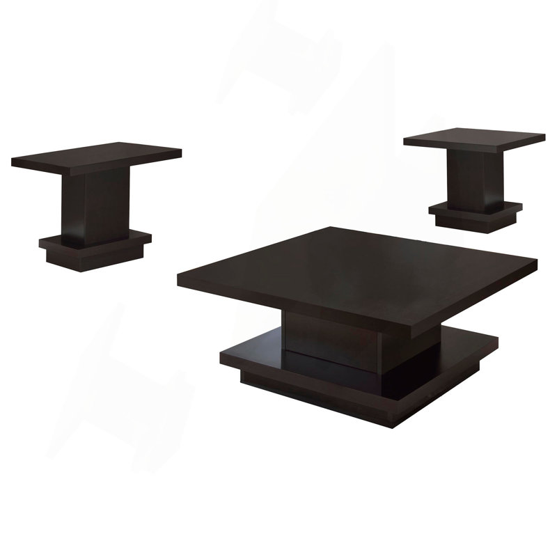 Ensemble de tables basses 3 pièces Cappuccino