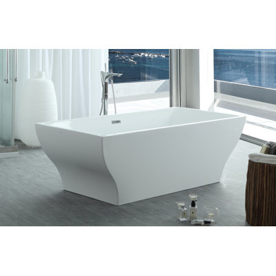 Hera 70.86'' x 31.5'' Soaking Acrylic Bathtub