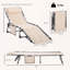 Chaise longue pliante inclinable avec siège rembourré, appui-tête et poche latérale