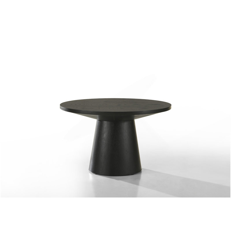 Table basse ronde noire l 29 po avec base piédestal Jasper