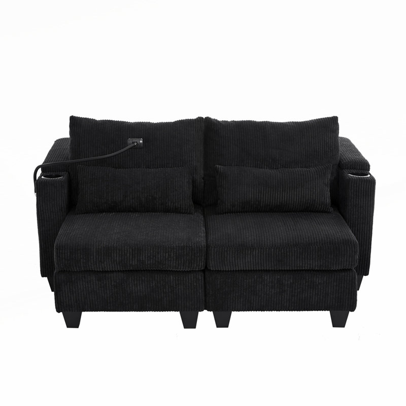 Canapé-lit convertible pour méridienne avec ports USB et grand espace de rangement pour le salon et la chambre à coucher