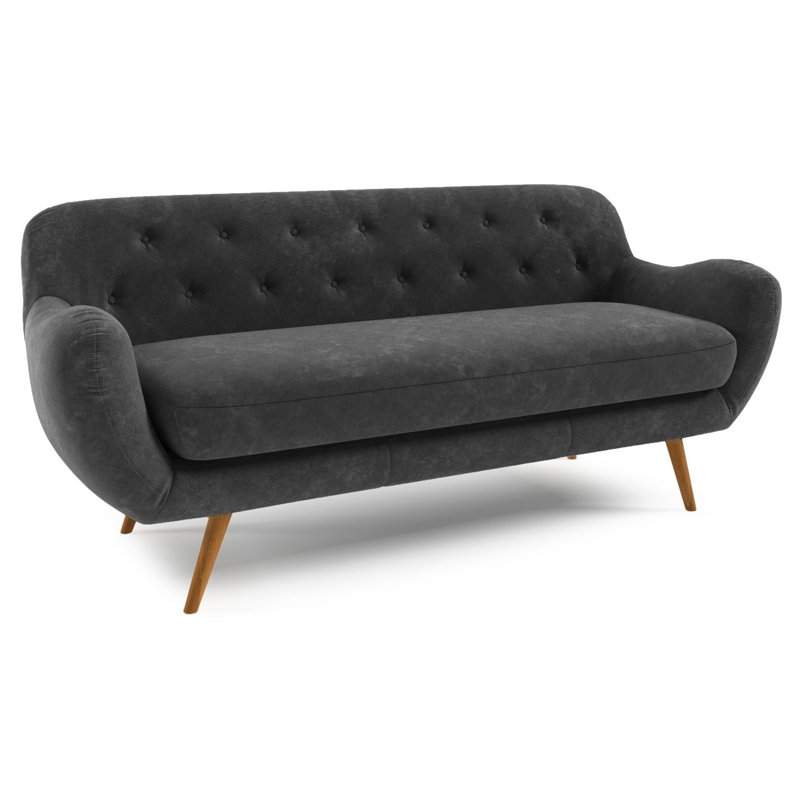 Jefferson 3 Seater Sofa, Dark Grey