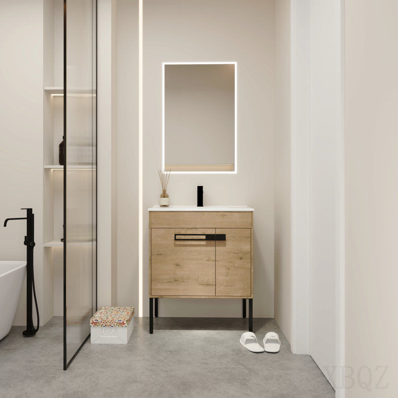 30 Inch Bathroom Vanity With Sink, Freestanding Bathroom Vanity Or Floating Is Optional Conversion 30*18-00330imo-1(Kd-Packing)