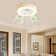 Dossiv 20.4" Semi Flush Mount Invisible LED Dimmable Ceiling Fan with Remote Control