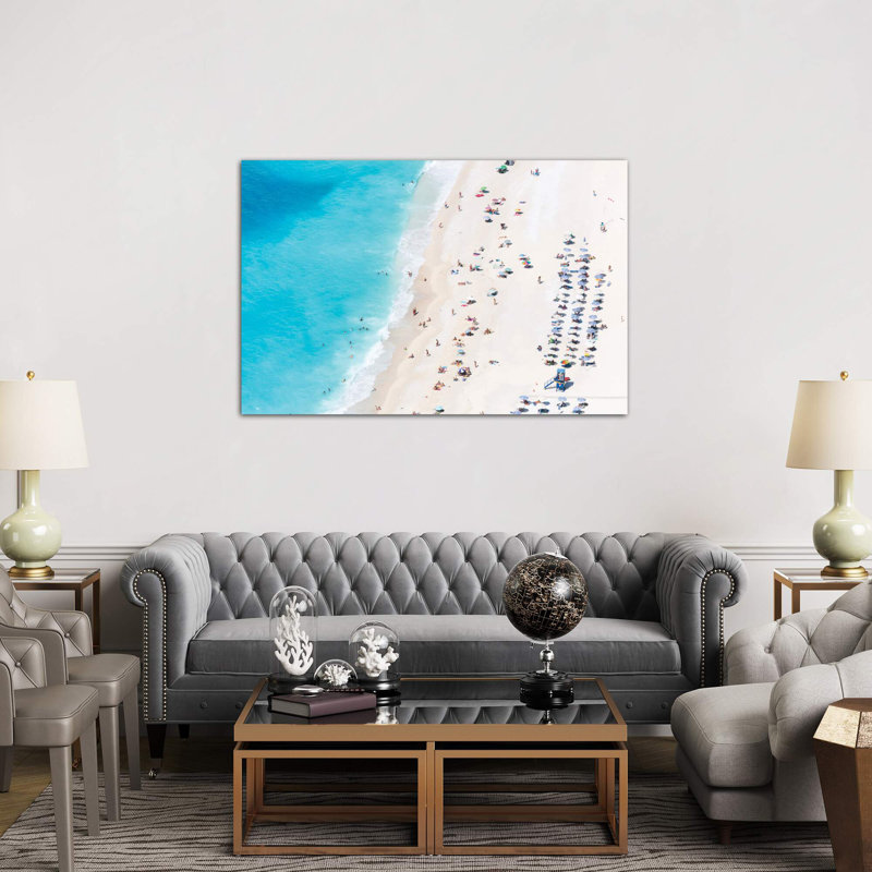 Aerial View Of Myrtos Beach IV, Cephalonia, Ionian Islands, Greece by Matteo Colombo - Print on Canvas, Wrapped Canvas