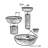 Deco Handcrafted Outdoor Concrete / Cement Weather Resistant Cascade Fountain-1271239157