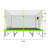 10x17FT Rectangular Trampoline with Basketball Hoop & Advanced Ladder - Green/Black